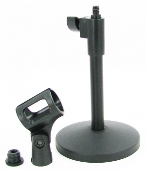 Настольная телескопическая подставка с держателем для микрофона