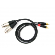 Аудио кабель 2 x XLR (F)- 2 x RCA стерео (C121) netaudio