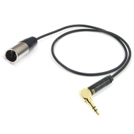 Аудио кабель mini XLR (M) - mini Jack 3.5 угловой, симметричный, тонкий, netaudio (C202)