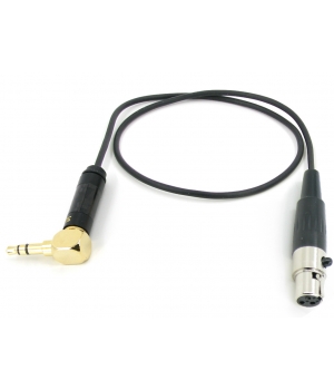 Аудио кабель mini XLR (F) - mini Jack 3.5 угловой, симметричный, тонкий, netaudio (C202)