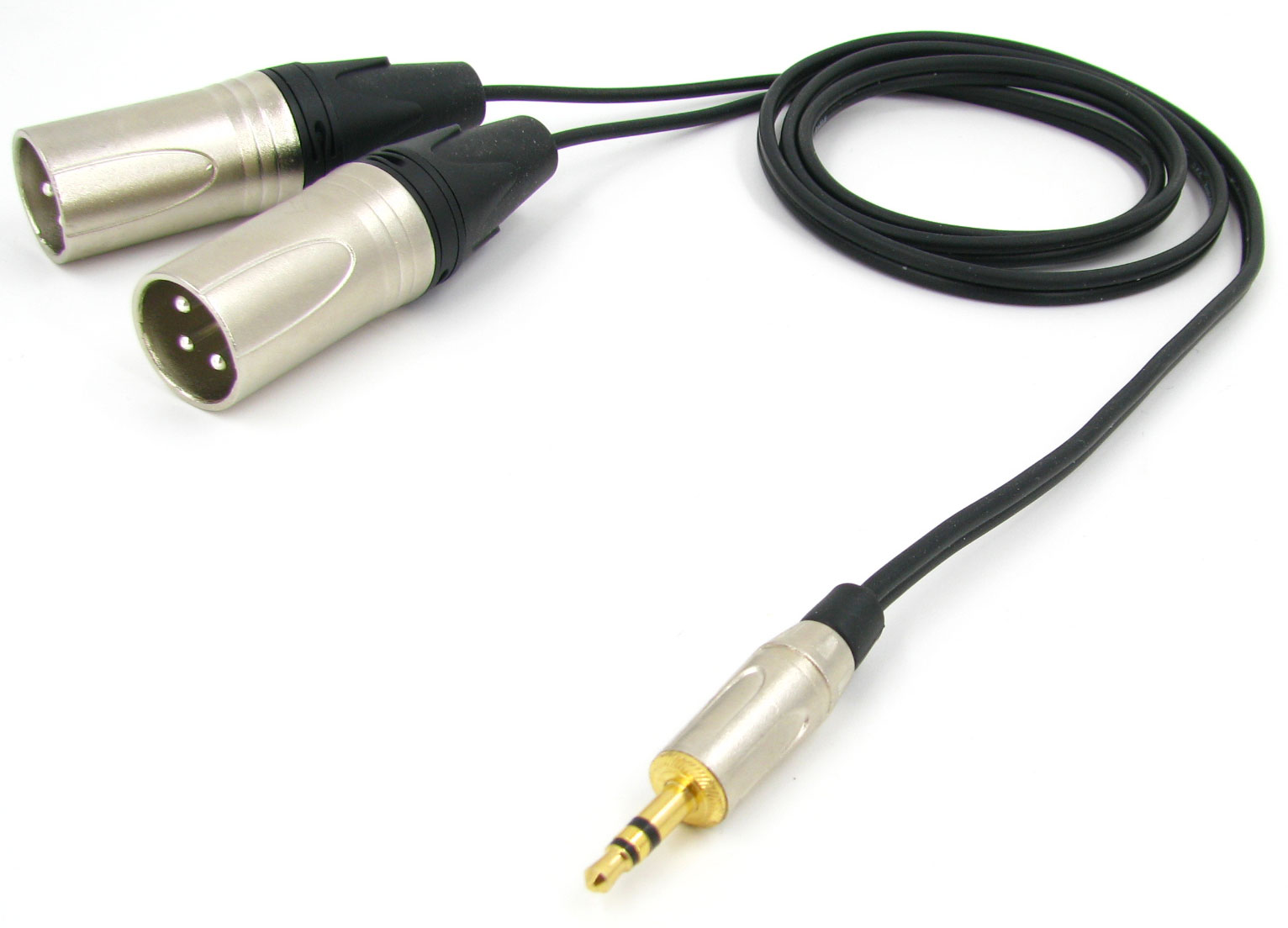 Y - Кабель 2 x XLR папа - mini JACK 3,5 TRS-2XLR стерео (C124)